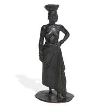 Paul Moreau-vauthier, sculpture of an African water bearer