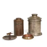Heintz Art Metal Shop, group of tobacco-related articles, four