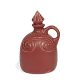 Arts & Crafts earthenware whiskey jug with hand-incised swirls and stopper, shape number 747B by Rookwood Pottery, sold Apr 2022