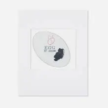 Ray Johnson, untitled (Egg), mixed media on cardboard
