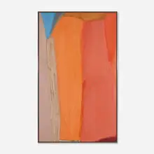 Tona Round by Larry Zox, 1979, acrylic and crayon on canvas, sold Sep 2013