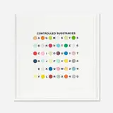 Controlled Substances Key Spot by Damien Hirst, 2011, screenprint with glaze and debossed edge, sold Sep 2013