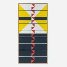 Sidney Jonas Budnick, Orchestration #10, 1973, acrylic on wood panel