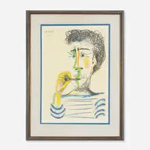Le Fumeur by Pablo Picasso, 1964, lithograph on paper, sold Sep 2013