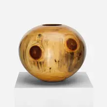 White Pine Node bowl by Philip Moulthrop, c. 1990, turned white pine, sold Sep 2013