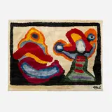 tapestry by Karel Appel, c. 1970, hand-woven synthetic fiber, sold Sep 2013