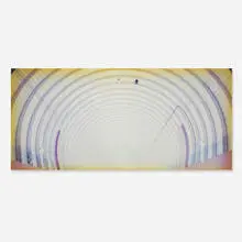 Armin Linke, Airbus Transporter Beluga, Berlin, 1998, c-print