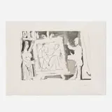 Pablo Picasso, Dans l'Atelier, 1965, aquatint and drypoint etching on paper