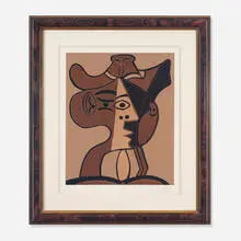 Pablo Picasso, Grande Tête de Femme au Chapeau, 1962, linocut on paper