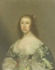 Untitled by Cornelis Jonson, WEARING A BLUE SILK DRESS Oil on canvas 68 x 53cm, sold Jun 2019