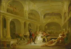 George Cruikshank, Untitled, oil on panel 18 x 24cm