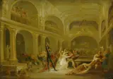 George Cruikshank, Untitled, oil on panel 18 x 24cm
