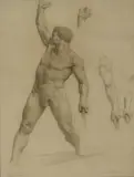 Frank Bernard Dicksee, Untitled, pencil 61 x 39.5cm