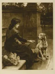 Untitled by Herbert Dicksee, A BULL TERRIER Etching on vellum, sold Jun 2019