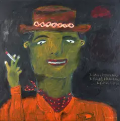 Bonny Setiawan, Peoboi Cengeng, oil on canvas