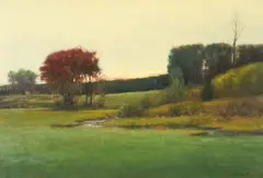 Dennis Sheehan, Sunset Landscape, oil on canvas