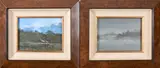 Frank Magsino, Two Landscapes, oil on Masonite board