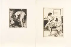 Laura Knight, Two Drypoints of Women,, Both pencil signed and identified on their mates