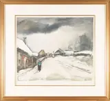 Maurice de Vlaminck, La route de Beauche, color aquatint