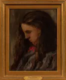 Robert David Gauley, Girl Contemplating, oil on canvasboard