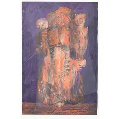 Mirko Basaldella, 'Mater Matuta', 1968, frottage with waxy oil pastel on paper