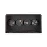 Alberto Parres, "Il capitale", 1989, assemblage in iron box