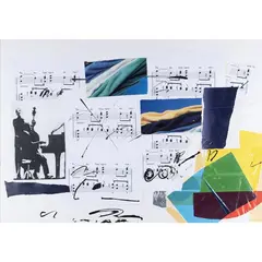 Giuseppe Chiari, "Untitled", mixed media and collage on paper