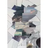 Luciano Ori, "Vetro infranto", 1998, collage and mixed media on cardboard