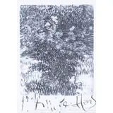 Martino Oberto, "D'apres Van Gogh", 2000, charcoal on computer print