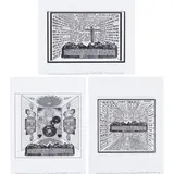 Raphael Montañez Ortiz, "Kabbalah Vision- Leonardo's Last Supper", 1998, three computer elaborations printed on paper