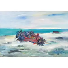 "Ricci in riva al mare" by Giovanni Omiccioli, 1950, oil on canvas, offered Sep 2026