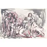 Marino Mazzacurati, "Untitled", 1944, Indian ink and watercolor on paper