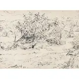 Mirko Basaldella, "Landscape", Indian ink on paper