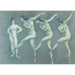 Francesco Messina, "Ballerine", color lithograph