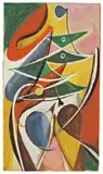 Figurine by Ernst Wilhelm Nay, 1949, Gouache auf Papier, sold Dec 2007