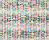 Farbfelder. 6 Anordnungen von 1260 Farben (Rot-Gelb-Blau) by Gerhard Richter, 1974, Offsetdruck auf festem Papier, sold Feb 2022