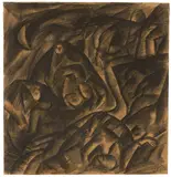 Otto Dix, Der Mond, Um 1916, Kohle auf braunem Papier