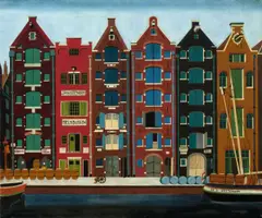 Amsterdam, Brouwersgracht by Carl Grossberg, 1925, Öl auf Leinwand, sold Nov 2012