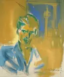Rainer Fetting, Selbst am Moritz vor Ost Fernsehturm