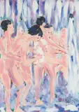 Salomé, Dusche II, 1987, Acryl auf Leinwand