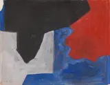 Serge Poliakoff, Composition pour cahier d’enluminures, 1965, Gouache auf Papier
