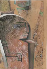 Hannah Höch, Frieden, 1933, Aquarell, Deckweiß und Tuschpinsel auf bräunlichem festen Papier