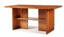 Library table by Frank Lloyd Wright, 1952, Pine, sold Dec 2012