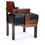 Rare armchair by Kem (Karl Emanuel Martin) Weber, 1929, Macassar ebony, leather, sold Dec 2012