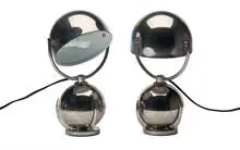 Félix Aublet, Table lamps (2), Chrome-plated steel
