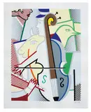 Roy Lichtenstein, Cubist Cello, 1998, Screenprint in colors on Somerset textured paper