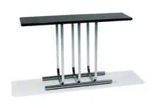 Console table by Gilbert Rohde, 1930, Chrome-plated steel, wood, sold Dec 2012