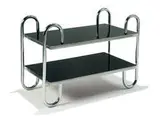 Gilbert Rohde, Occasional table, c. 1935, Chrome-plated steel, wood