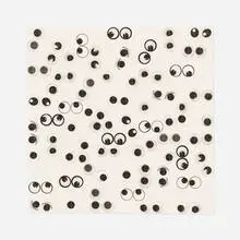 Laura Owens, Untitled, 2014, perforated offset lithograph