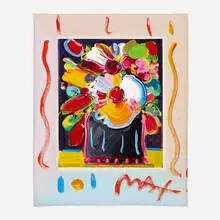 Untitled by Peter Max, 1999, acrylic on canvas, sold Jul 2021